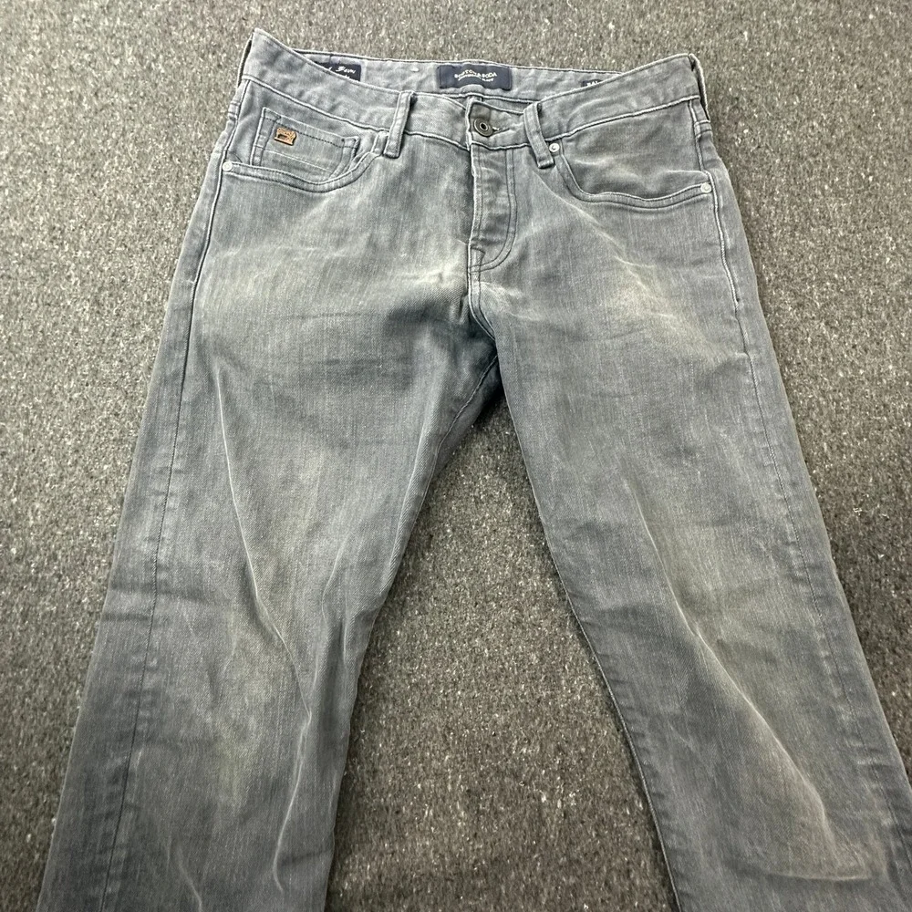 Scotch & Soda Jeans Mens 29x32 Gray Ralston Slim Fit Amsterdams Blauw Denim